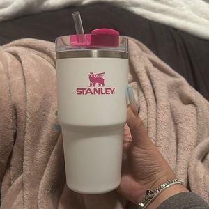 White & Hot Pink Stanley 20oz